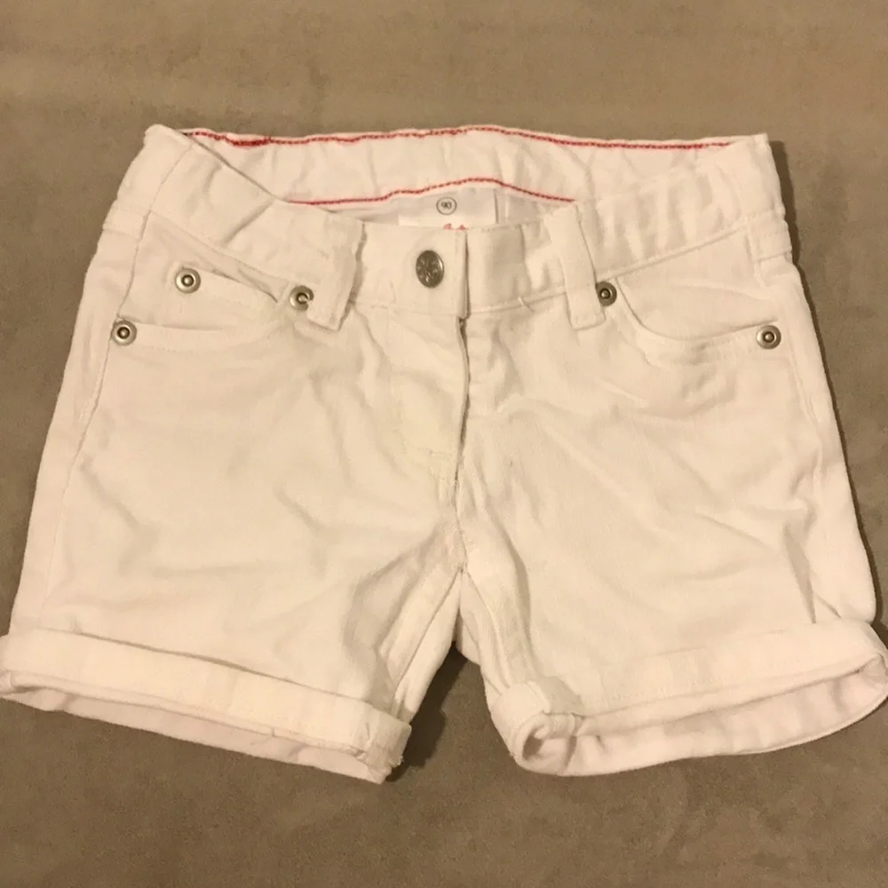 Hanna Andersson girls denim white shorts